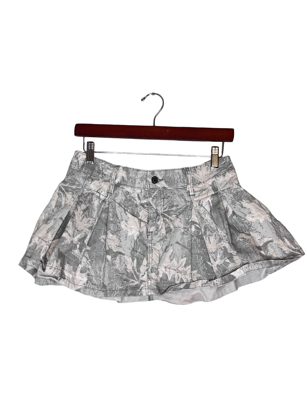 Hollister Y2K Camo Low-Rise McBling Pleated Mini Skirt Sz XS